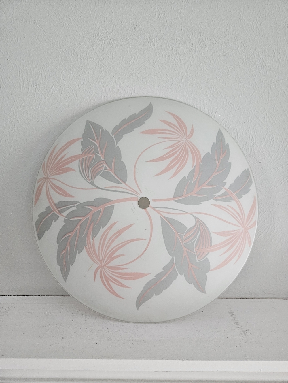 Vintage Mid Century Modern Palm Leaf/Palm Tree Ceiling Flush Mount Light Shade
